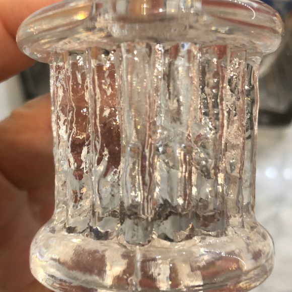 Set of 2 KOSTA BODA RURIK Scandinavian Clear Ice Glass Candlestick holders - Picture 10 of 15